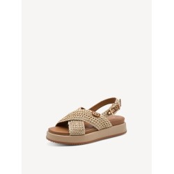 TAMARIS WEDGE FLAT SANDAL BEIGE 1-28224-46-400
