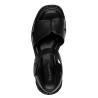 TAMARIS LEATHER PLATFORM SANDAL BLACK 1-28377-46-003