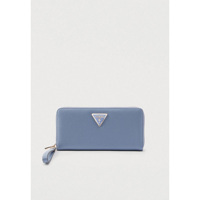 GUESS LAUREL II SLG LARGE ZIP WALLET GREY BLUE SWZG74591460-GREY BLUE