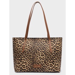 NOLAH ZUMA BROWN LEOPARD SHOULDER BAG