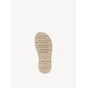 TAMARIS LEATHER FLATFORM MULE IVORY 1-27239-42-413
