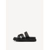 TAMARIS VEGAN FLATFORM MULE BLACK 1-27412-46-001