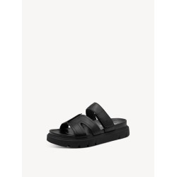 TAMARIS VEGAN FLATFORM MULE BLACK 1-27412-46-001