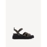 TAMARIS VEGAN PLATFORM SANDAL BLACK SNAKE 1-28511-46-073