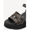 TAMARIS VEGAN PLATFORM SANDAL BLACK SNAKE 1-28511-46-073