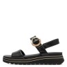 TAMARIS LEATHER PLATFORM SANDAL BLACK 1-28254-46-001