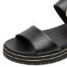 TAMARIS LEATHER PLATFORM SANDAL BLACK 1-28254-46-001
