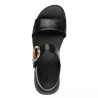 TAMARIS LEATHER PLATFORM SANDAL BLACK 1-28254-46-001