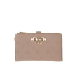 GUESS ANISE SLG DBL ZIP ORGANIZER DARK TAUPE LOGO SWPD99161570-TAUPE