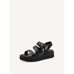 TAMARIS VEGAN PLATFORM SANDAL BLACK 1-28233-46-001