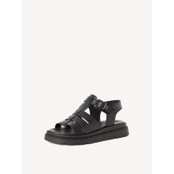 TAMARIS LEATHER SANDAL BLACK 1-28214-46-003