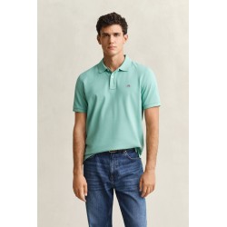 GANT REG SHIELD SS PIQUE POLO MUTED TURQOISE 2210-323