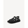 TAMARIS VEGAN FLATFORM SANDAL BLACK 1-28402-46-001