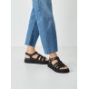 TAMARIS VEGAN FLATFORM SANDAL BLACK 1-28402-46-001