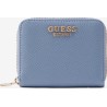 GUESS LAUREL II SLG SMALL ZIP AROUND WALLET GREY BLUE SWZG74591370