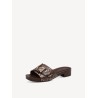 TAMARIS MULE SANDAL BROWN SNAKE 1-27313-46-386
