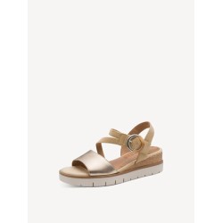 TAMARIS LEATHER PLATFORM TAN COMB 1-28232-46-445