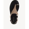 TAMARIS LEATHER FLAT SANDAL TAUPE 1-28142-46-341