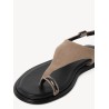 TAMARIS LEATHER FLAT SANDAL TAUPE 1-28142-46-341