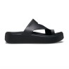 CROCS GETAWAY PLATFORM TOE LOOP BLACK 210834-001
