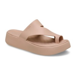 CROCS GETAWAY PLATFORM TOE LOOP PINK CARAMEL 210834-7AF