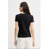 CALVIN KLEIN SS 2X2 BABY RIB LOGO BABY TEE BLACK LV047F240G-UB1