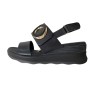 RAGAZZA BLACK LEATHER SANDAL 0354