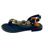 RAGAZZA BLACK LEATHER SANDAL 01093