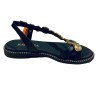 RAGAZZA BLACK LEATHER SANDAL 01093