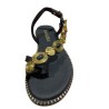 RAGAZZA BLACK LEATHER SANDAL 01093
