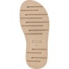 TAMARIS LEATHER FLATFORM MULE TAUPE NUBUC 1-27239-42-353