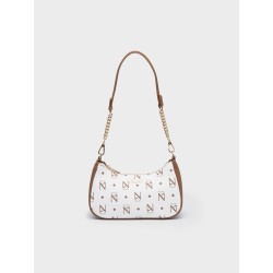 NOLAH MONA WHITE-BROWN CROSSBODY BAG