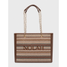 NOLAH VENICE MIXED DARK BROWN SHOULDER BAG