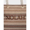 NOLAH VENICE MIXED DARK BROWN SHOULDER BAG