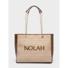 NOLAH VENICE BEIGE DARK-BROWN SHOULDER BAG
