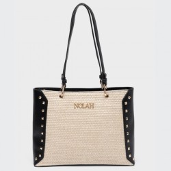 NOLAH IPANEMA CREAM-BLACK SHOULDER BAG