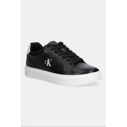 CALVIN KLEIN BLACK CLASSIC CUPSOLE LACEUP LTH SNEAKER YM0YM01435-0GM