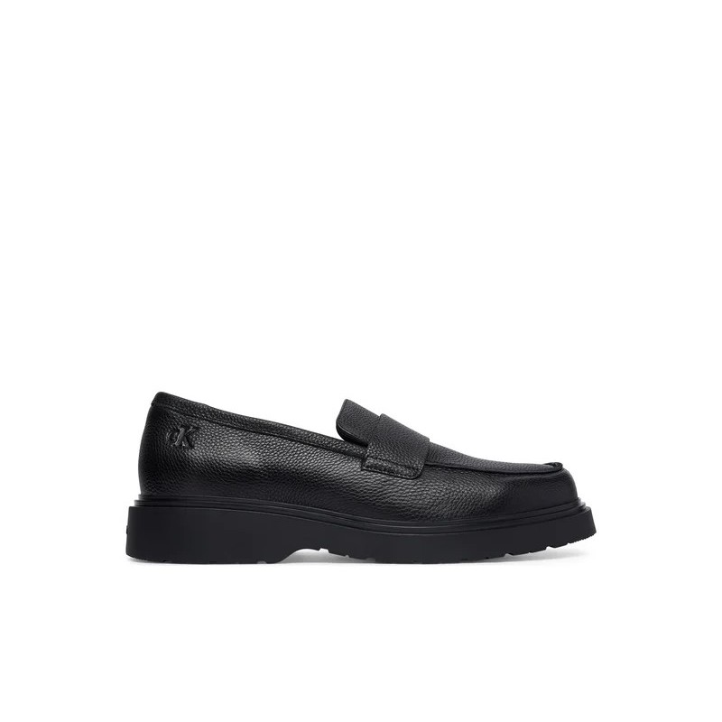 CALVIN KLEIN LEATHER COMBAT ESS LOAFER BLACK HM0HM02337-0GJ