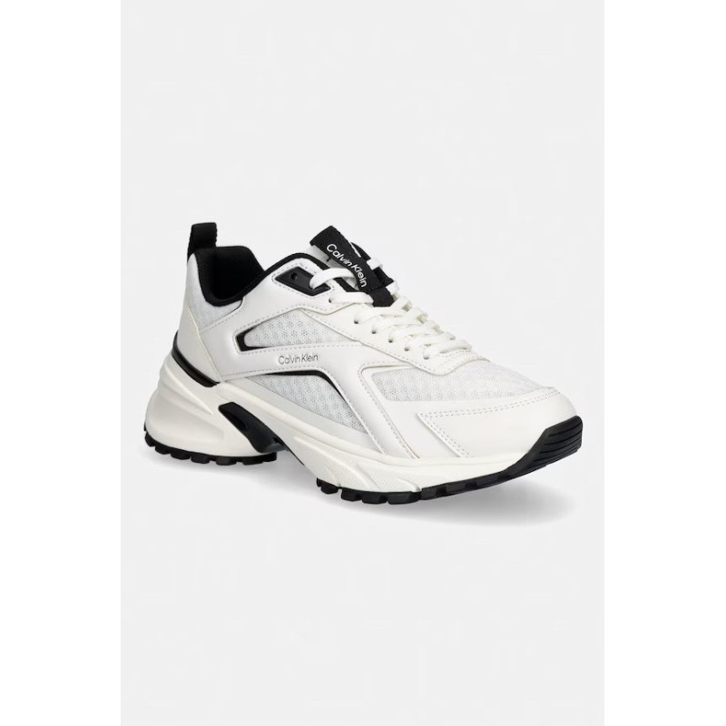 CALVIN KLEIN HIKE RUN CKSTRIPE MESH BRIGHT WHITE HW0HW03002-01W