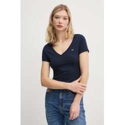 TOMMY HILFIGER TJW V-NECK TEE DARK NIGHT NAVY DW0DW20458-C1G