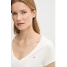 TOMMY HILFIGER TJW V-NECK TEE ECRU DW0DW20458-YBL
