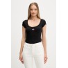 TOMMY HILFIGER TJW SLIM RIB BADGE TEE EXT BLACK DW0DW22793-BDS