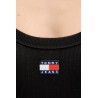 TOMMY HILFIGER TJW SLIM RIB BADGE TEE EXT BLACK DW0DW22793-BDS