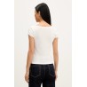 TOMMY HILFIGER TJW SLIM RIB BADGE TEE EXT ANCIENT WHITE DW0DW22793-YBH