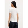 TOMMY HILFIGER TJW SLIM ESS LOGO 1 SS TEE EXT ECRU DW0DW23479-YBL