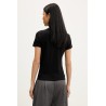 TOMMY HILFIGER TJW SLIM ESS LOGO 1 SS TEE EXT BLACK DW0DW23479-BDS