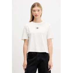 TOMMY HILFIGER TJW BXY BADGE TEE EXT ECRU DW0DW022202-YBL