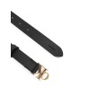 CALVIN KLEIN FACET BUCKLE PEBBLE 2.5MM BELT BLACK LV04F7060G-YIH