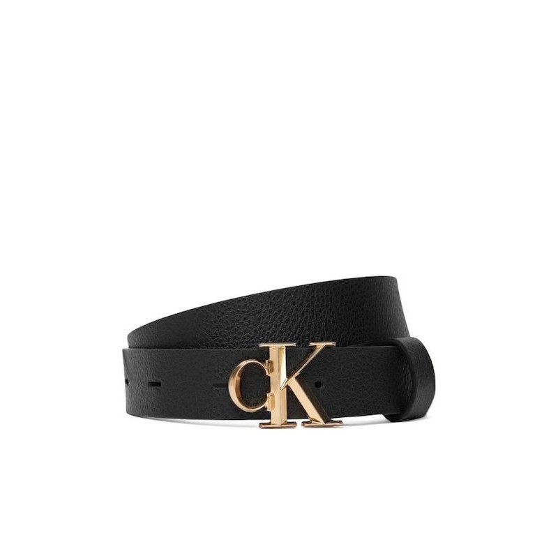 CALVIN KLEIN FACET BUCKLE PEBBLE 2.5MM BELT BLACK LV04F7060G-YIH