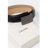 CALVIN KLEIN METAL LOGO PLAQUE 3.5MM ADJ BELT LV04D7149G-WCA